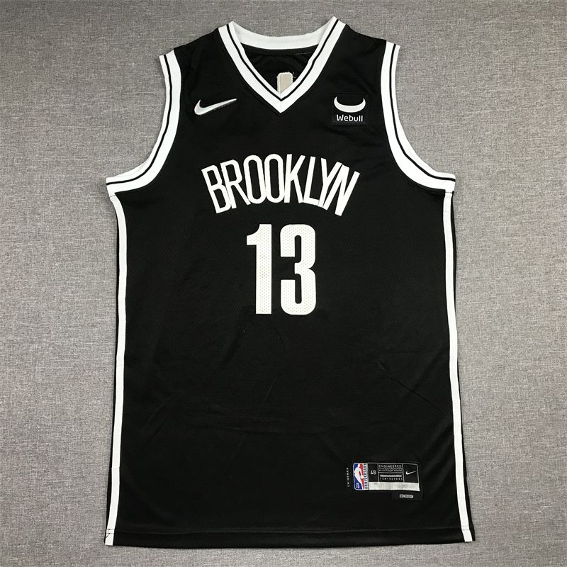 Men Brooklyn Nets 13 Harden Black Nike New Game NBA Jersey